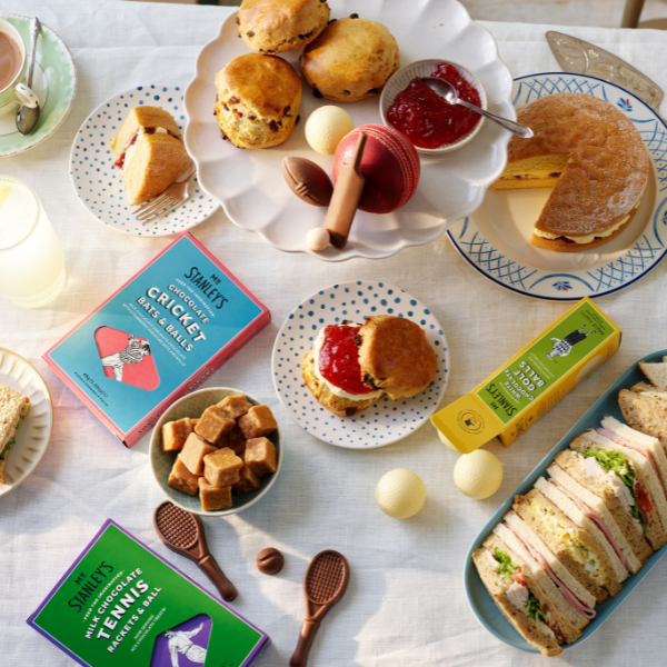 Milk Chocolate Tennis Rackets and Ball