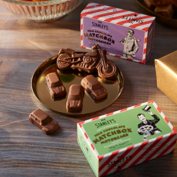 Milk Chocolate Matchbox Motorbikes