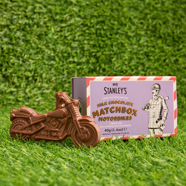 Milk Chocolate Matchbox Motorbikes