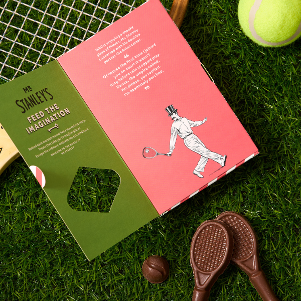 Milk Chocolate Tennis Rackets and Ball