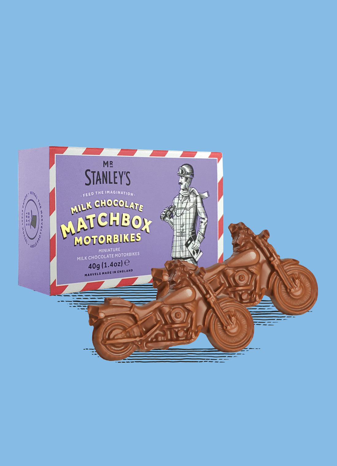 Milk Chocolate Matchbox Motorbikes