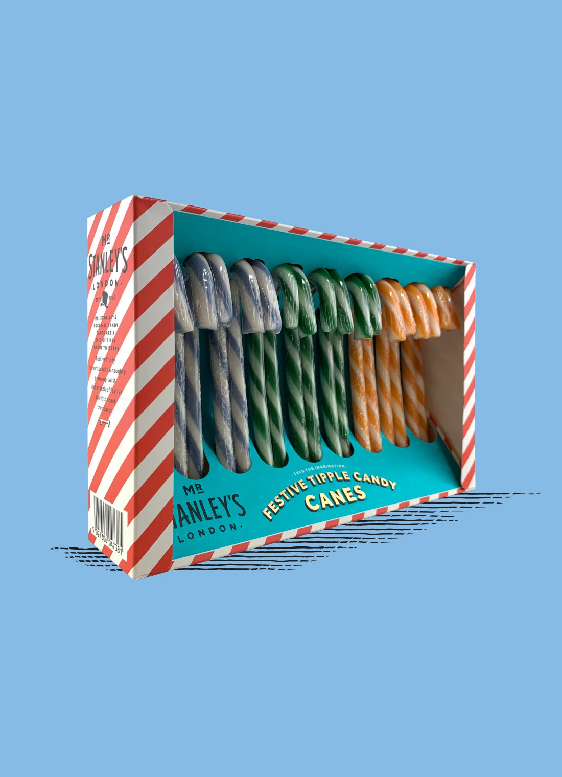 Gin, Whisky and Mulled Wine Flavoured Candy Canes